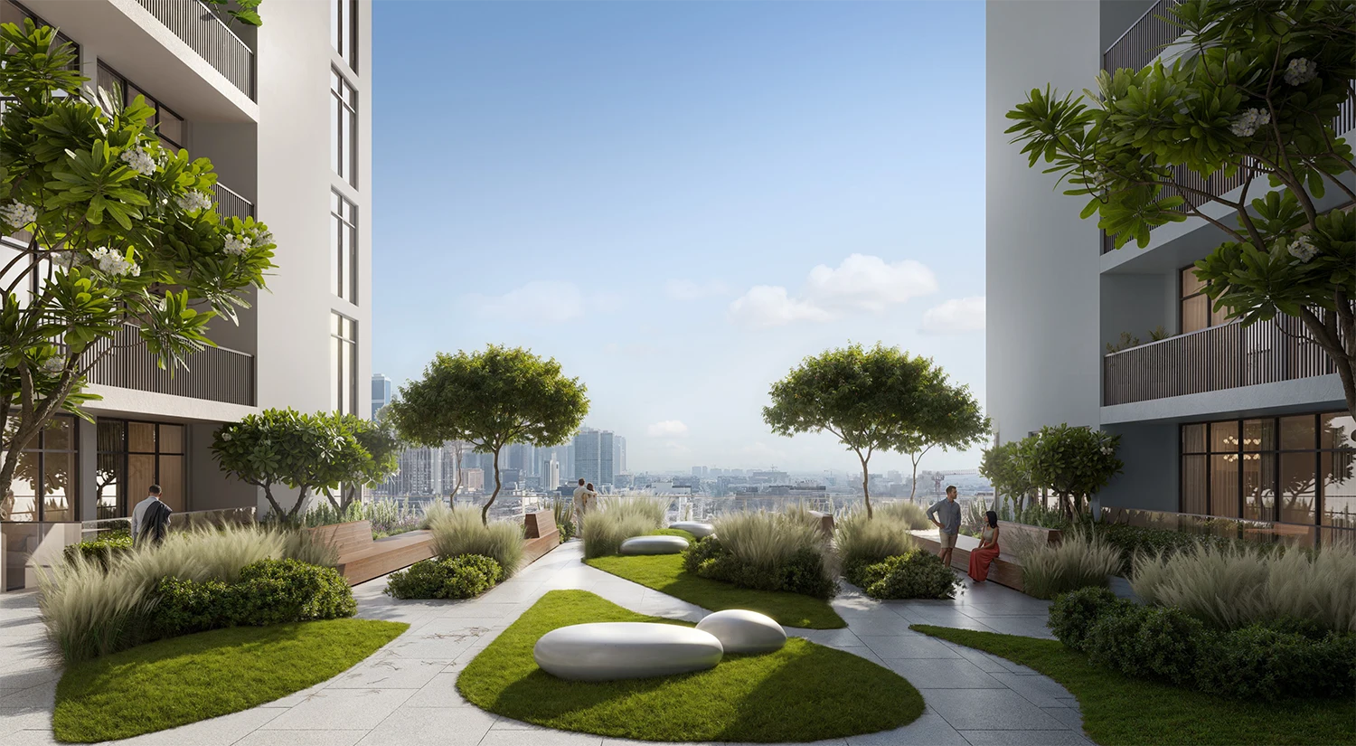 Serene green spaces redefine urban living with comfort and elegance